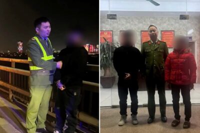 Ngay lúc này tại cầu Nhật Tân, HN Nam thanh niên 9X định nh:ảy c:,ầu nhưng được can ngăn