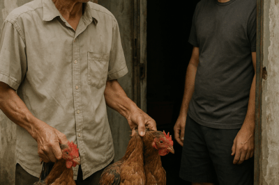 Bố vợ lên mang theo 2 con gà và 1 xách đồ ăn, tôi từ khó chịu chuyển sang đon đả ra mặt. Ai ngờ hôm về ông lại lén lục ví tôi cơ chứ