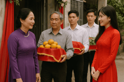 Mang 3 tráp sơ sài vì kh:i:nh con dâu nghèo, mẹ chồng run rẩy khi bước chân vào nhà tôi, cả lễ dạm ngõ không dám ngẩng lên nhìn ai