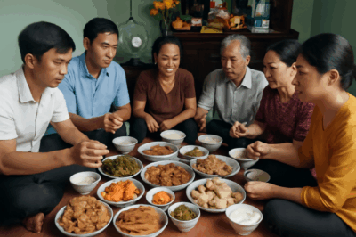 Đến phụ đám giỗ nhà chị chồng, món nào cũng thơm phức mà tôi không dám đụng vào 1 miếng