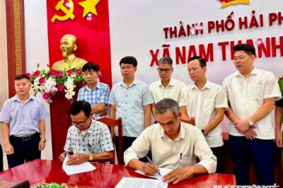 Vừa về với Hải Phòng, Chủ tịch UBND, bí thư, trưởng thôn một xã của tỉnh Hải Dương cũ cùng ký một cam kết quan trọng… Chuyện gì đây