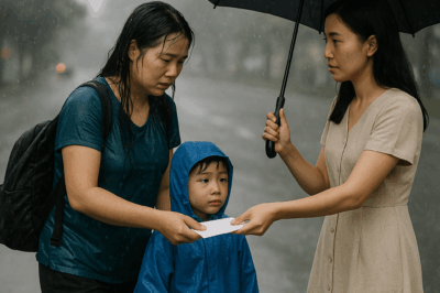 Bị chồng đuổi ra khỏi nhà, vợ ôm con đi thuê trọ, đến nửa đường cô b;;ồ của chồng chạy theo dúi 1 phong bì rồi nói