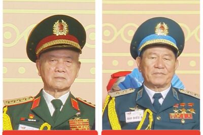 Chỉ 1 khuôn hình của 2 vị tướng QĐND Việt Nam tại lễ diễu binh A80 mà ngỡ như lịch sử được sắp xếp..