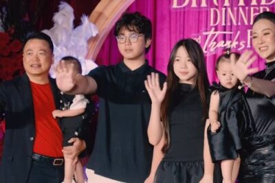 Phương Oanh cùng 4 con mừng sinh nhật Shark Bình, bố chồng Đại tá cười rạng rỡ khi được quý tử biếu quà