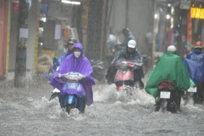 B:ão số 9 đang áp sát, Hà Nội sắp có mưa to đến rất to