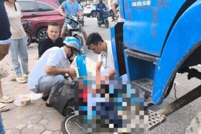 Hà Nội: 1 người TUVONG gần cổng trường sau v::a ch::ạm với xe tải